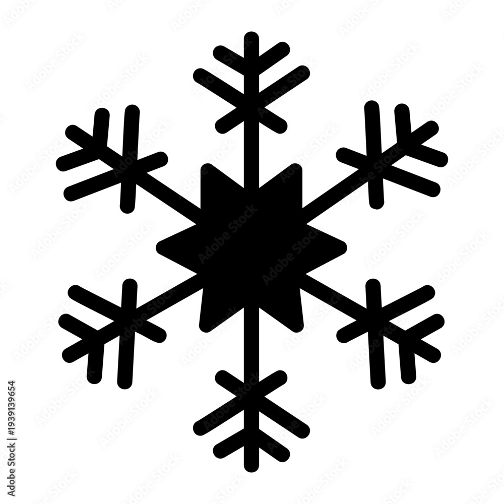Obraz premium Snowflake Solid icon