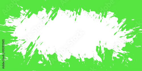 Abstract Green and White Grunge Splash Background