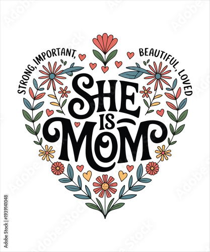 Foto Strong important worthy beautiful loved she is mom