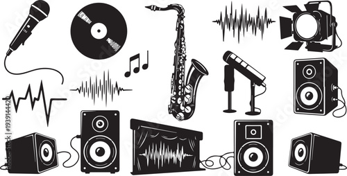 Music equipment and instruments for sound and audio production