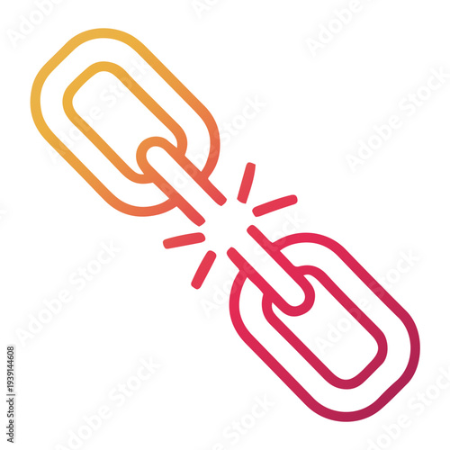 Breaking chain links in a dynamic illustration showcasing freedom and release from a modern perspective.