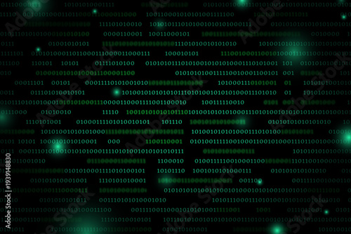 Stream of binary code design vector