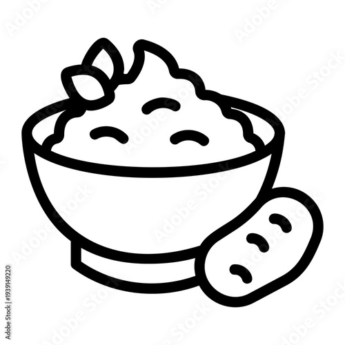 Mashed potatoes Line Icon