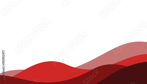 Obraz na płótnie Red Wavy Lines Abstract Design Element.