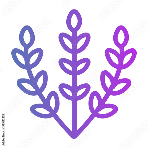 Wheat Line Gradient Icon