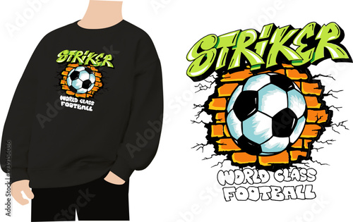 Striker World Class Football Graphic Design