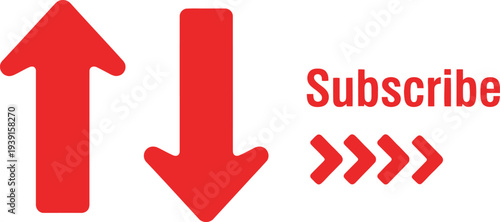 Subscribe Call to Action with Up and Down Arrows