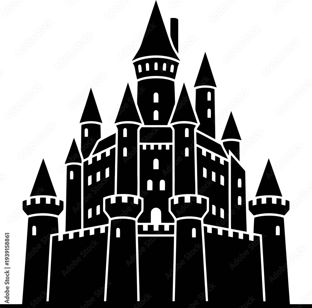 Obraz premium Castle Silhouette