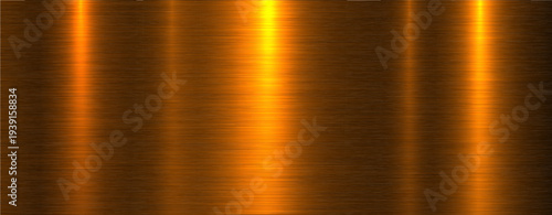 Brushed metal orange color texture background, lustrous chrome brass metallic technology and industrial style background.
