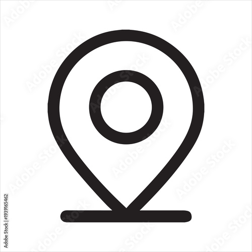 Simple and clean map pin icon for navigation and location services