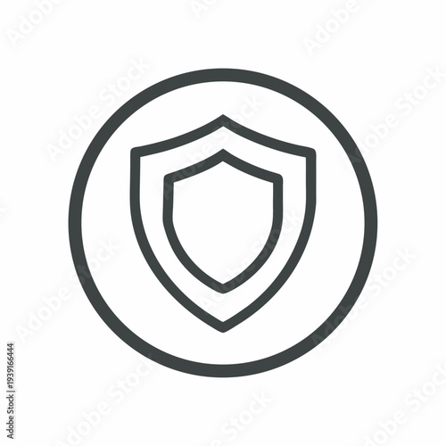 security shield line icon