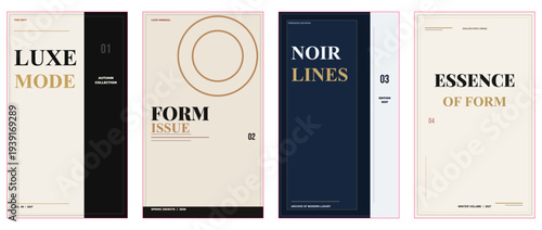 Luxury magazine cover templates, premium editorial cover design, minimalist fashion magazine layout, elegant typography poster covers, high end print magazine templates