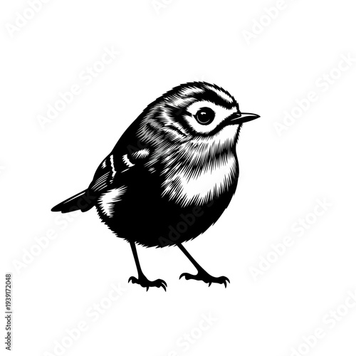 Vector illustration of a bird on white background