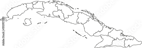 Doodle Map of Cuba With States