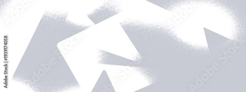 Modern abstract grey and white geometric shapes with splatter texture