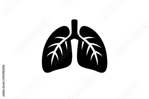 Illustration showing lungs representing human respiratory system in a