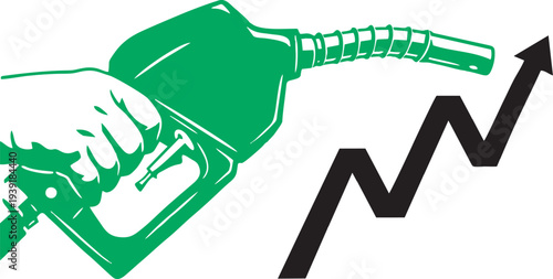 Gasoline and diesel fuel icon set on white background, Fuel pump nozzle sign. Gasoline, Gas station icon. Vector illustration of fueling nozzle gasoline, diesel, gas isolated on white background. Petr