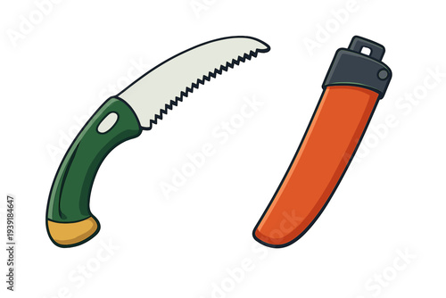 Woodworking tools for cutting and shaping wood in various projects