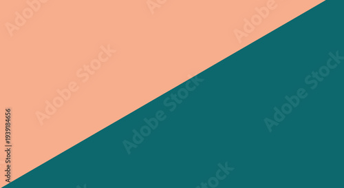 Abstract color block design with a diagonal division silhouette