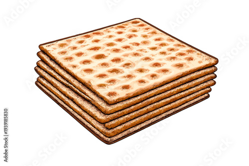 Layers of flat bread stacked together on a plain background ready for