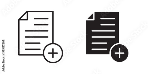 Add document icon vector illustration designs pack. EPS10
