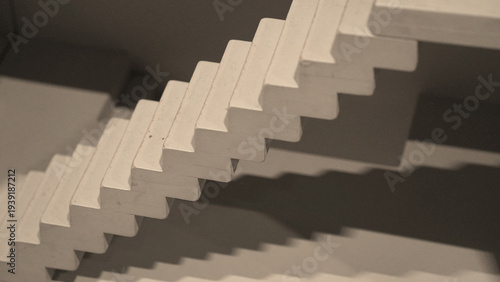 Minimalist Staircase Geometry in Soft Light
