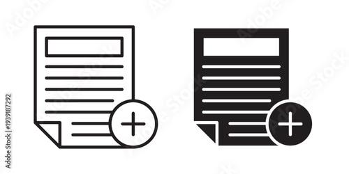 Add document icon vector illustration designs pack. EPS10