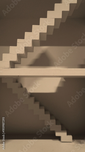 Minimalist Staircase Geometry in Soft Light