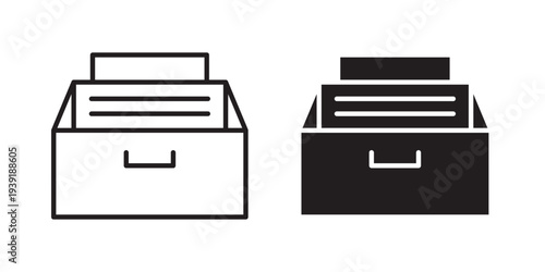 Archive icon vector illustration designs pack. EPS10