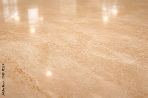 Polished Marble Surface Reflecting Light, Beige Texture Background, Elegant Interior Design