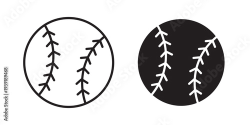 Baseball icon vector illustration designs pack. EPS10