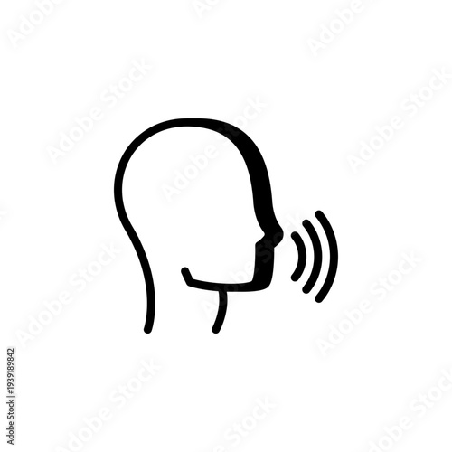 Voice sound speaking communication icon