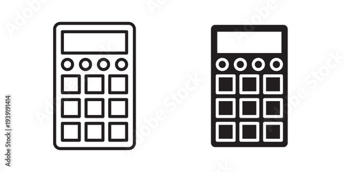Calculator icon vector illustration designs pack. EPS10