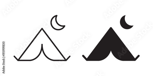 Camping icon vector illustration designs pack. EPS10