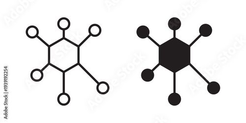 Chart connected icon vector illustration designs pack. EPS10