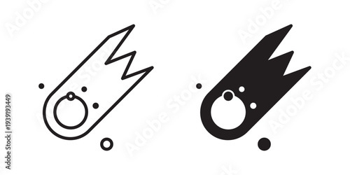 Comet icon vector illustration designs pack. EPS10