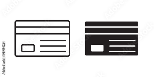 Credit card icon vector illustration designs pack. EPS10