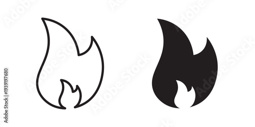 Flame icon vector illustration designs pack. EPS10