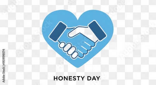 Handshake in heart shape symbolizing honesty and trust on honesty day trustworthy partnership and sincerity concept