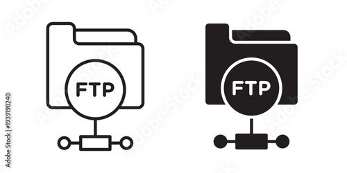 FTP icon vector illustration designs pack. EPS10