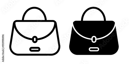 Hand bag icons pack. vector illustrations designs
