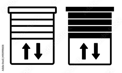 Jalousie icons pack. vector illustrations designs