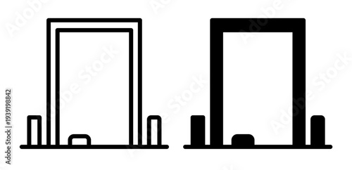 Makeup mirror icons pack. vector illustrations designs