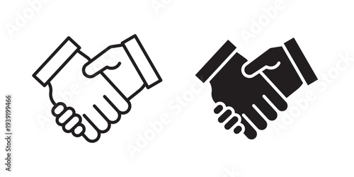 Handshake icon vector illustration designs pack. EPS10