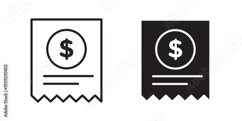 Invoice icon vector illustration designs pack. EPS10