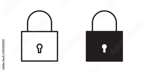 Lock icon vector illustration designs pack. EPS10