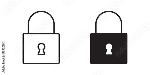 Lock icon vector illustration designs pack. EPS10