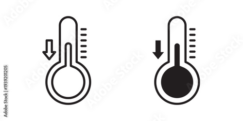 Low Temperature icon vector illustration designs pack. EPS10
