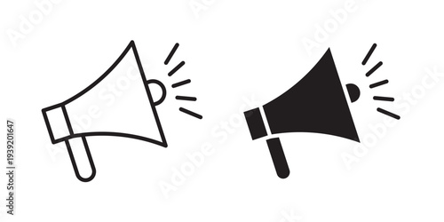 Megaphone icon vector illustration designs pack. EPS10
