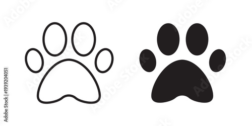 Paw icon vector illustration designs pack. EPS10